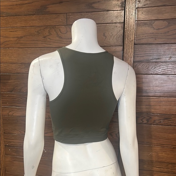 Garage Olive Green Cut-Out Tank Top - Picture 3 of 4